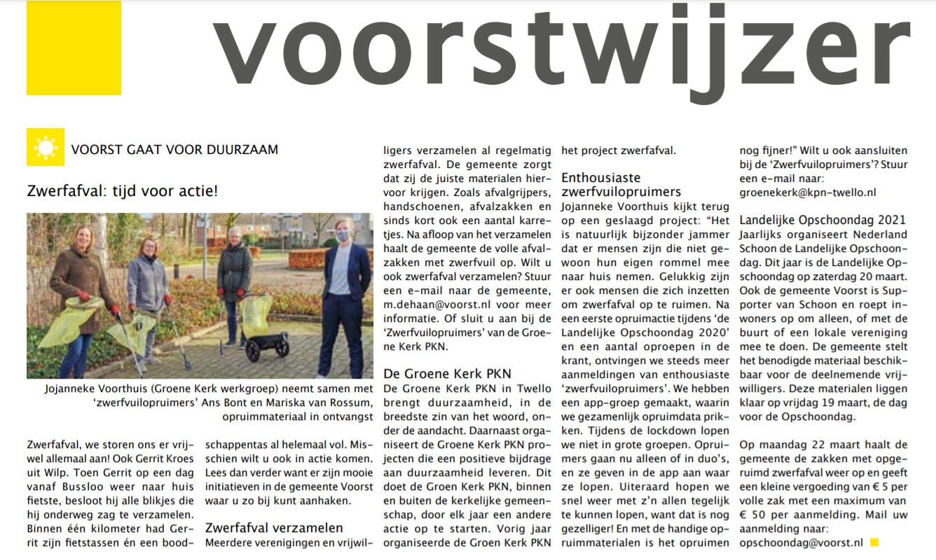 Opruimactie VoorsterNieuws 10 feb 2021